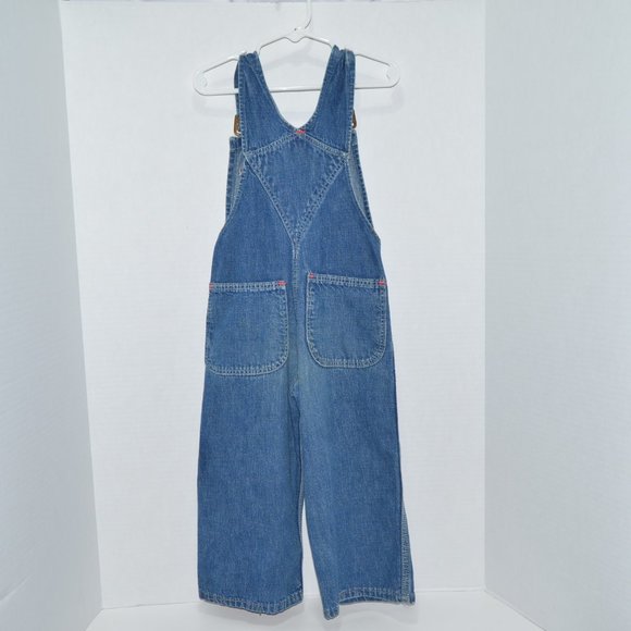 Vintage Ely & Walker (E & W) Red Ball Sanforized Denim Overalls Size 3T-4T - Picture 3 of 4